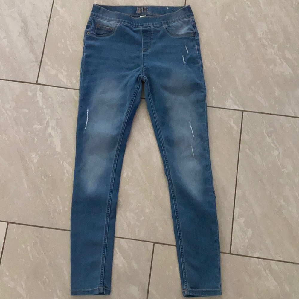 Justice, size 16 denim straight leg